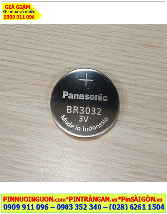 Panasonic BR3032, Pin 3v lithium Panasonic BR3032 (30mmx3.2mm) chính hãng, Xuất xứ Indonesia